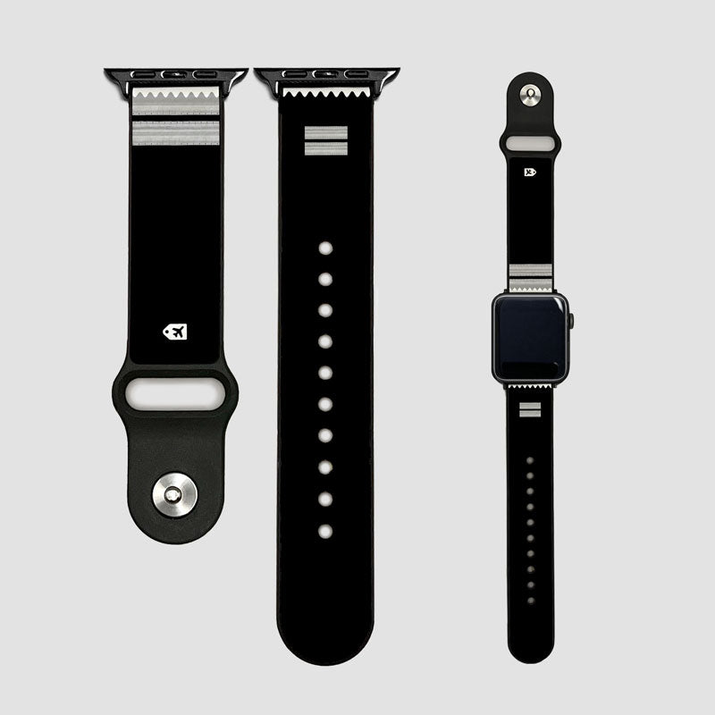 Black Pilot Stripes - Apple Watch Band