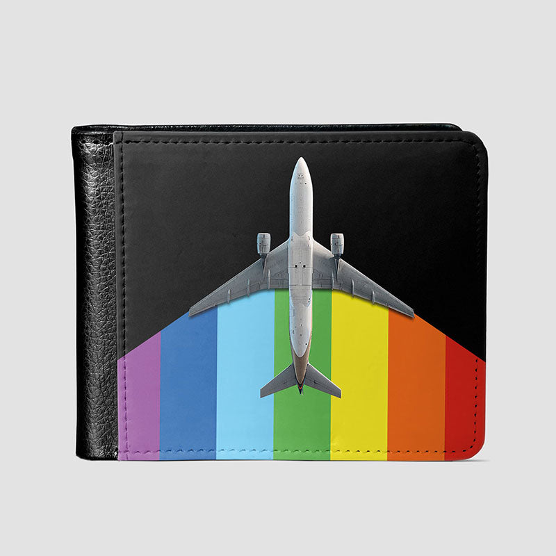 Plane Flying Rainbow - Men's Wallet