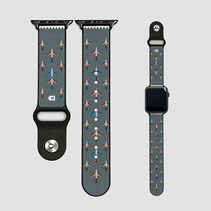 Planes Grey Sky - Apple Watch Band