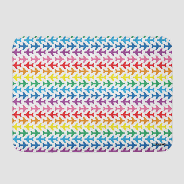 Planes Rainbow - Bath Mat - Airportag