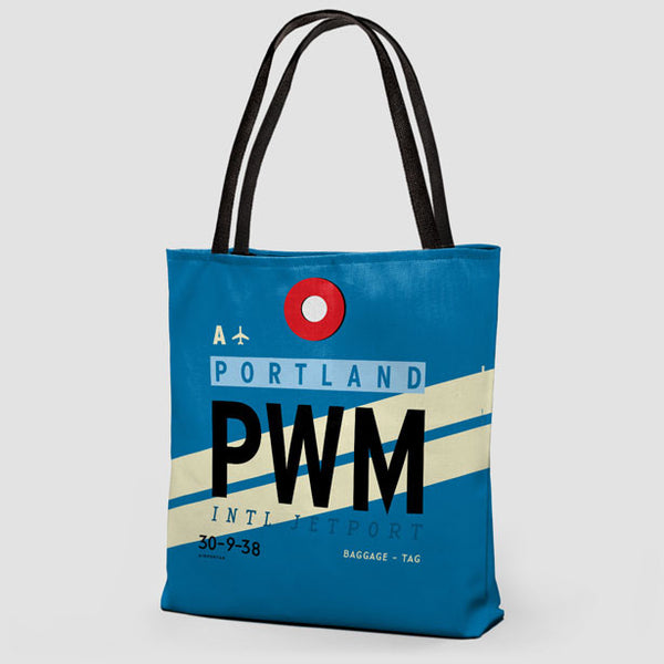 Tote Bag PWM Portland Intl Jetport Maine US IATA Code PWM tote-bag-pwm-portland-intl-jetport-maine-us-iata-code-pwm