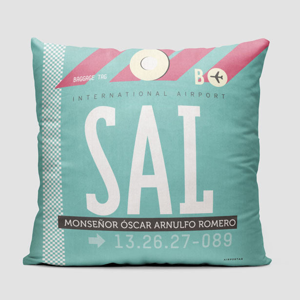 SAL - Throw Pillow - Airportag