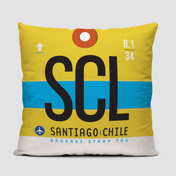 SCL - Throw Pillow - Airportag