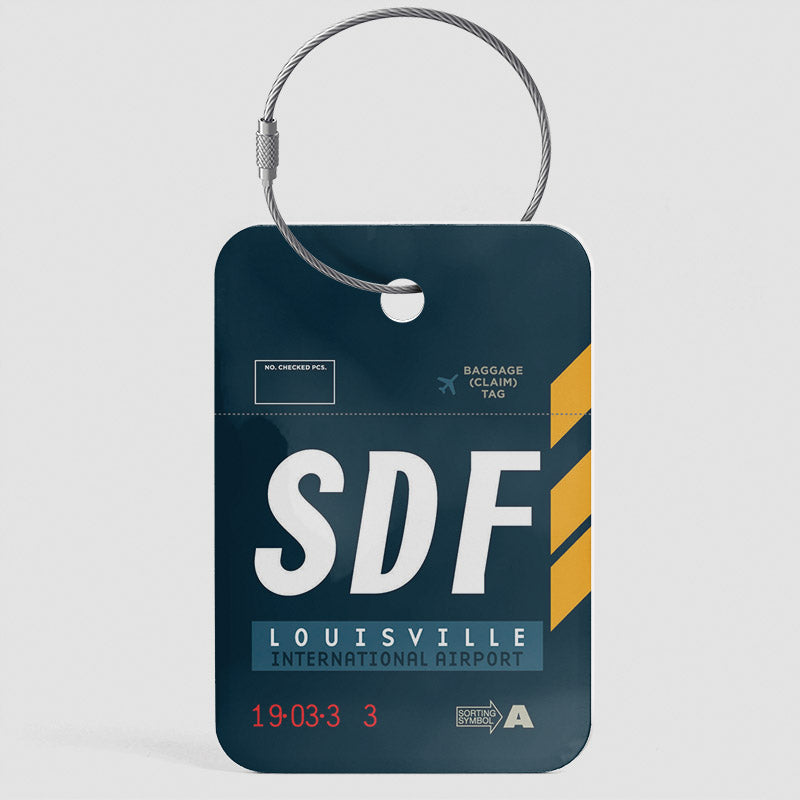 Airport Code Luggage Tag - IATA code SDF baggage tag