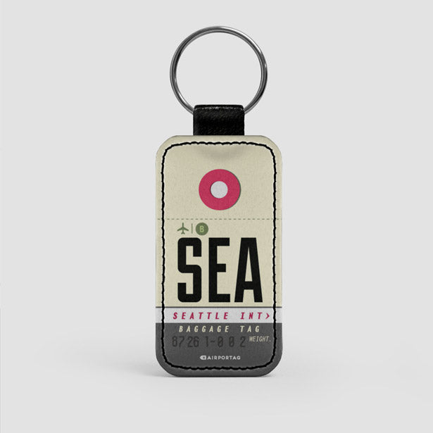 SEA - Leather Keychain - Airportag