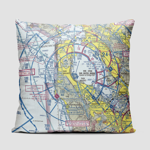 SFO Sectional - Throw Pillow - Airportag