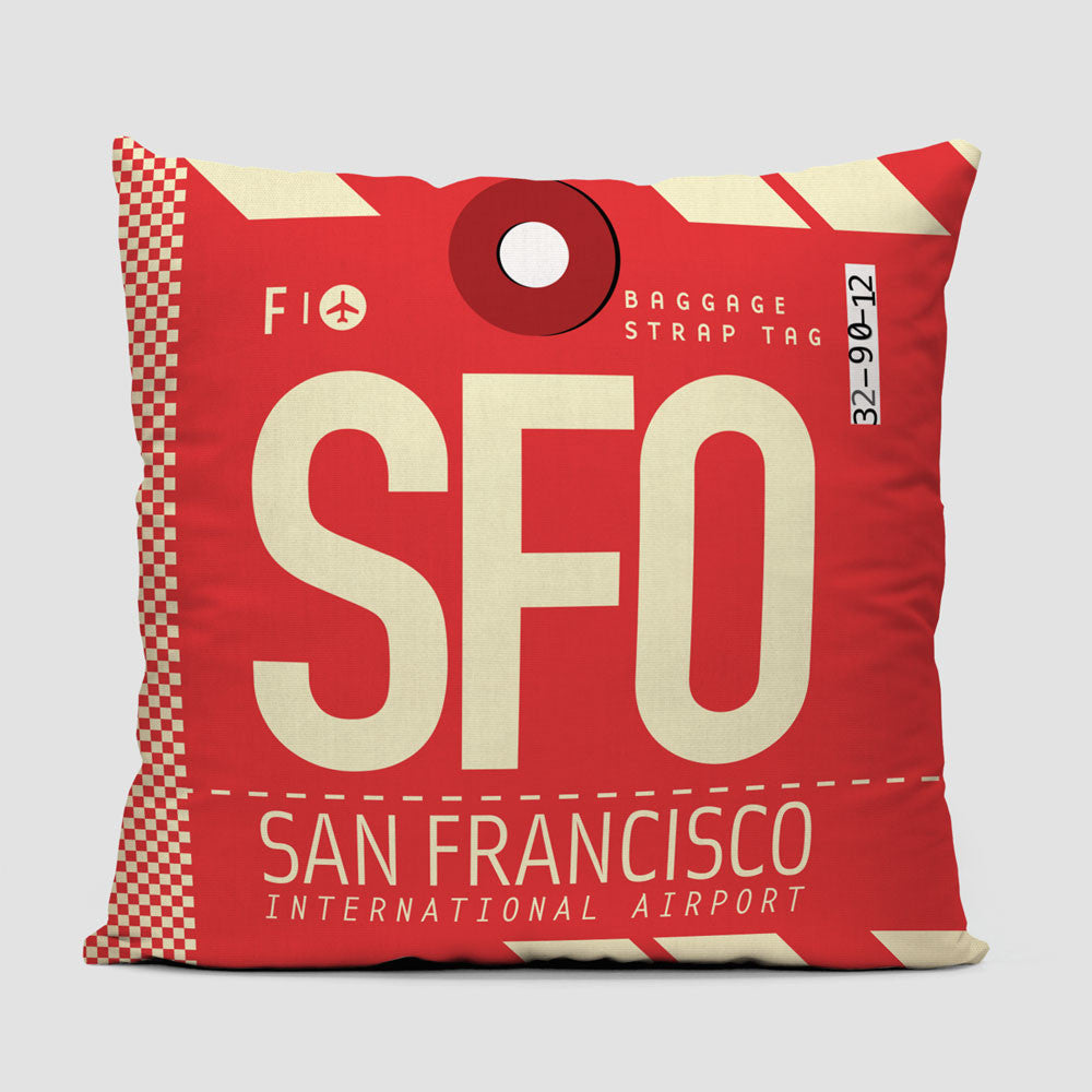 SFO - Throw Pillow - Airportag