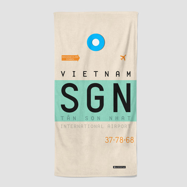 SGN - Beach Towel - Airportag