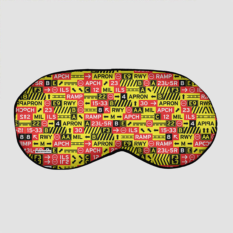 Runway Signs - Sleep Mask