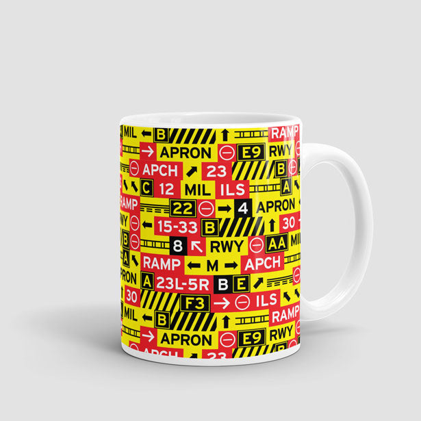Runway Signs - Mug - Airportag