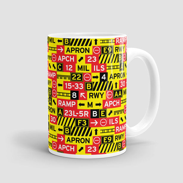 Runway Signs - Mug - Airportag