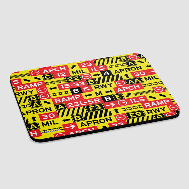 Runway Signs - Mousepad - Airportag