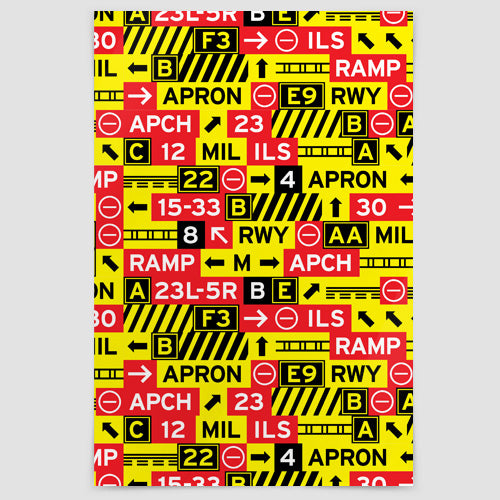 Runway Signs - Poster - Airportag