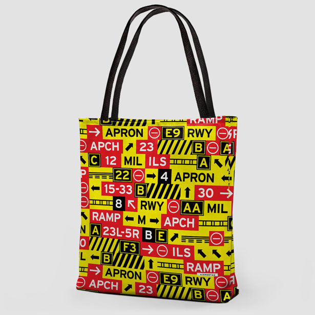 Runway Signs - Tote Bag - Airportag