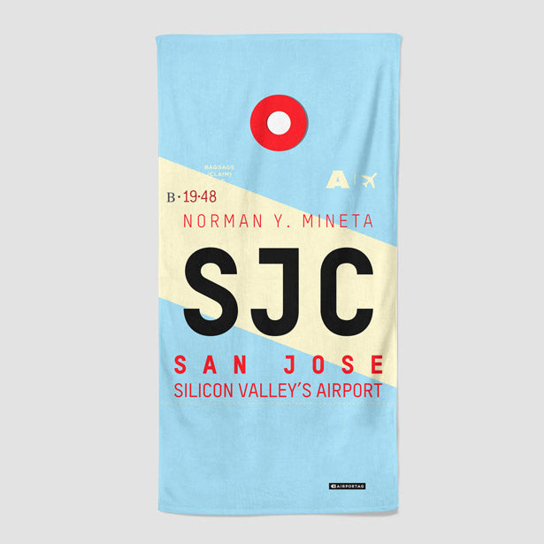 SJC - Beach Towel - Airportag