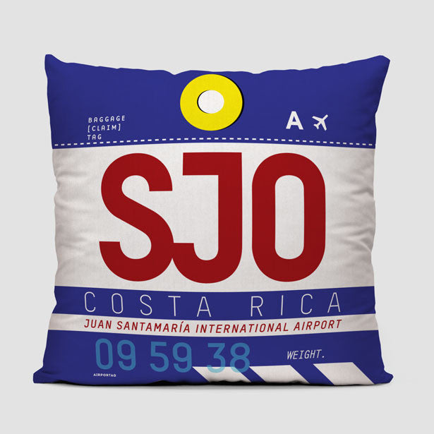 SJO - Throw Pillow - Airportag