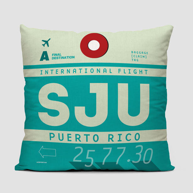 SJU - Throw Pillow - Airportag