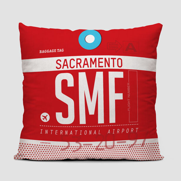 SMF - Throw Pillow - Airportag