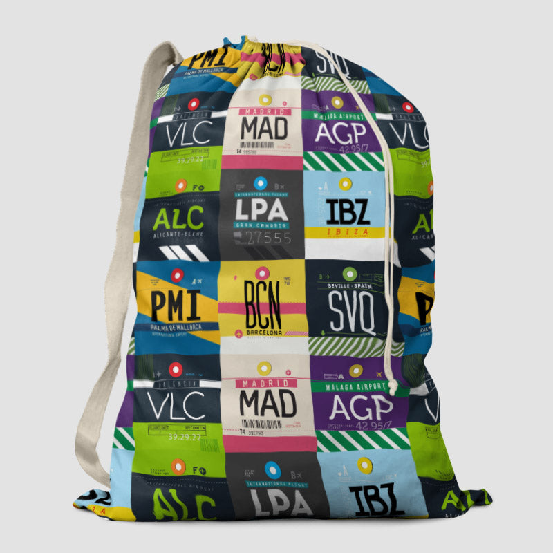 Spanish Airports - Laundry Bag - Airportag