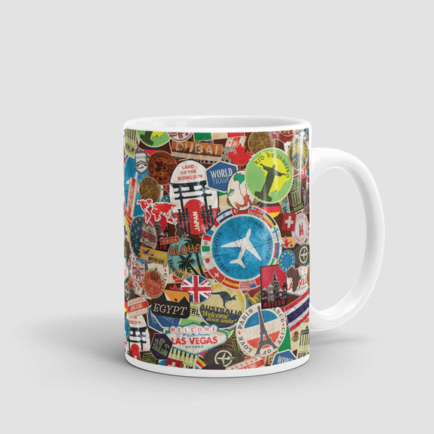 Travel Stickers - Mug - Airportag