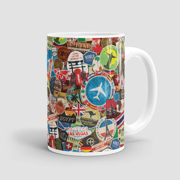 Travel Stickers - Mug - Airportag