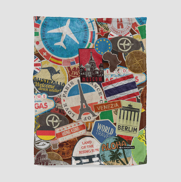 Travel Stickers - Blanket - Airportag