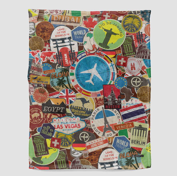 Travel Stickers - Blanket - Airportag