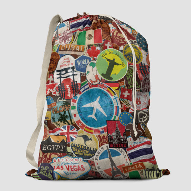 Travel Stickers - Laundry Bag - Airportag
