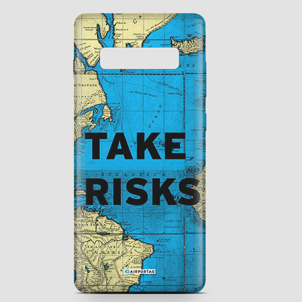 Take Risks - World Map - Phone Case - Airportag