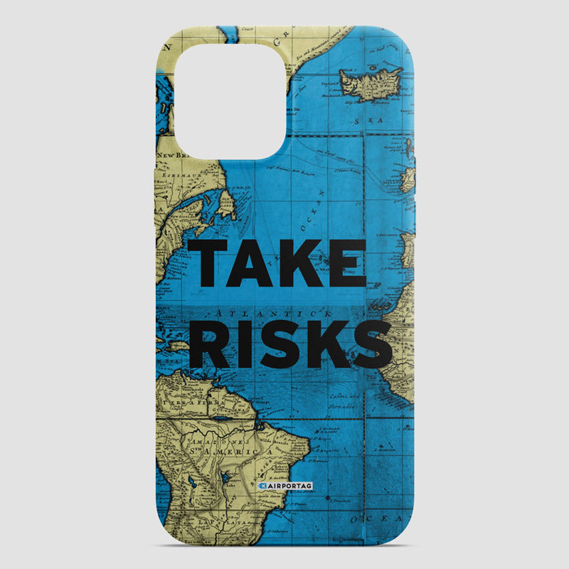 Take Risks - World Map - Phone Case