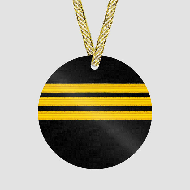 Black Pilot Stripes - Ornament - Airportag