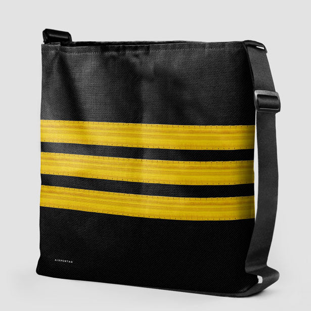 Black Pilot Stripes - Tote Bag - Airportag