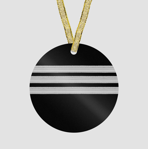 Black Pilot Stripes - Ornament - Airportag