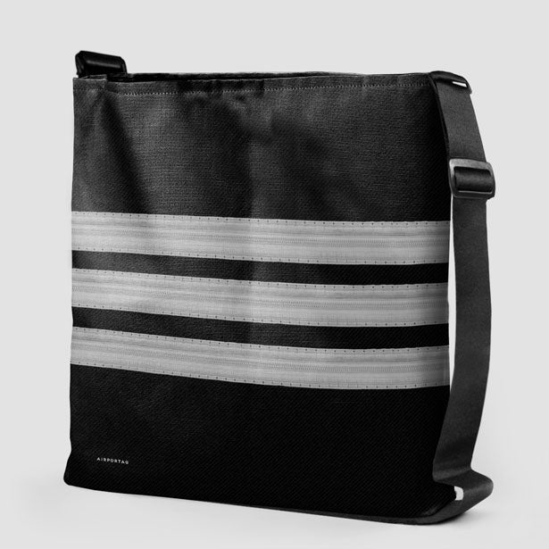 Black Pilot Stripes - Tote Bag - Airportag