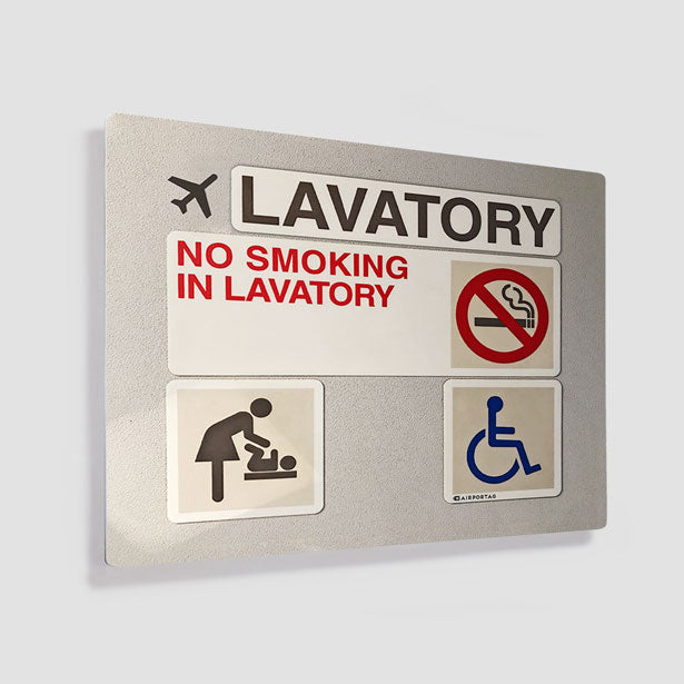 Lavatory - Metal Print airportag.myshopify.com