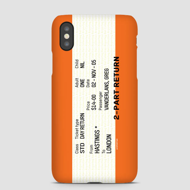 Train Ticket - UK - Phone Case - Airportag