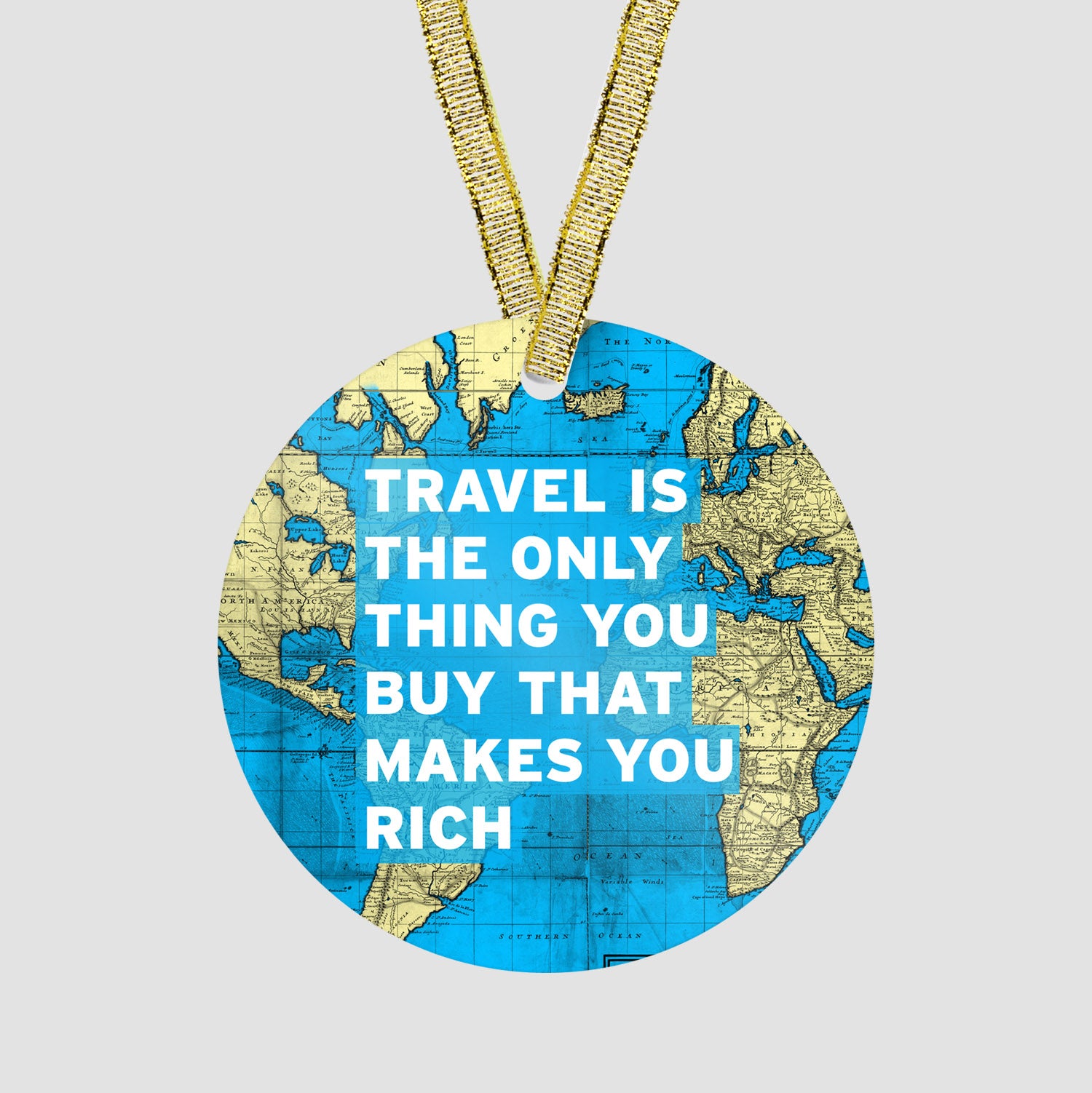 Travel is - World Map - Ornament - Airportag