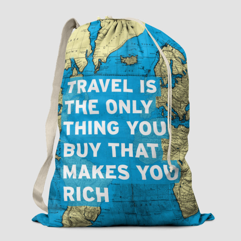 Travel Is - World Map - Laundry Bag - Airportag