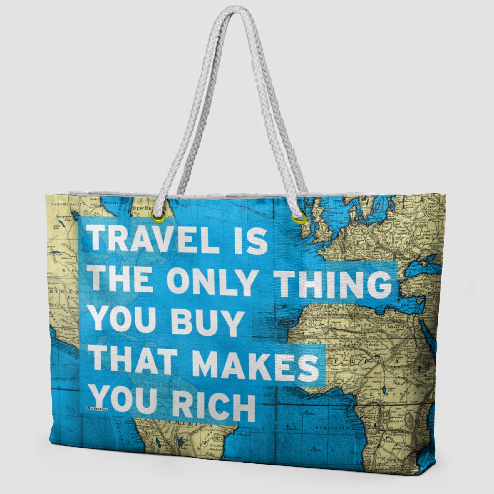 Travel Is - World Map - Weekender Bag - Airportag