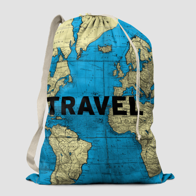 Travel - World Map - Laundry Bag - Airportag