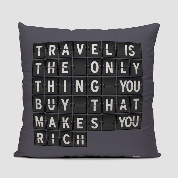 Travel FlightBoard - Throw Pillow - Airportag