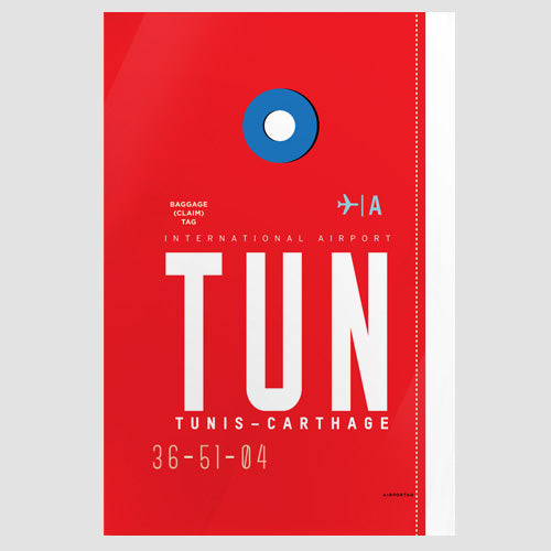 Poster Wall Art Print TUN Tunis Carthage Intl Airport Tunis poster-wall-art-print-tun-tunis-carthage-intl-airport-tunis
