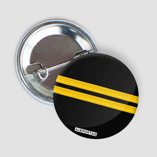 Black Pilot Stripes - Button - Airportag