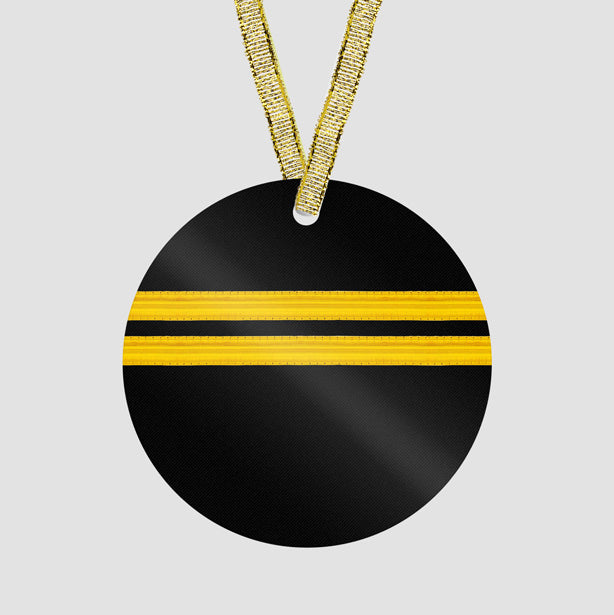 Black Pilot Stripes - Ornament - Airportag