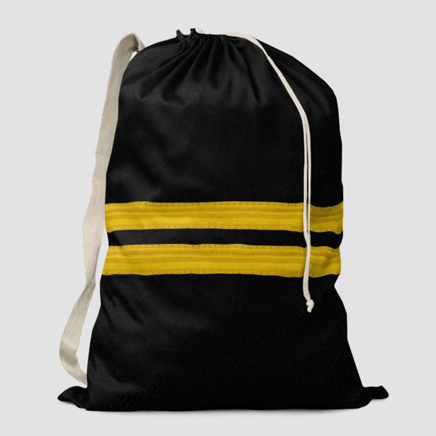 Black Pilot Stripes - Laundry Bag - Airportag