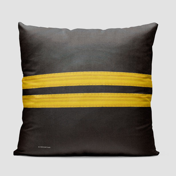 Black Pilot Stripes - Throw Pillow - Airportag