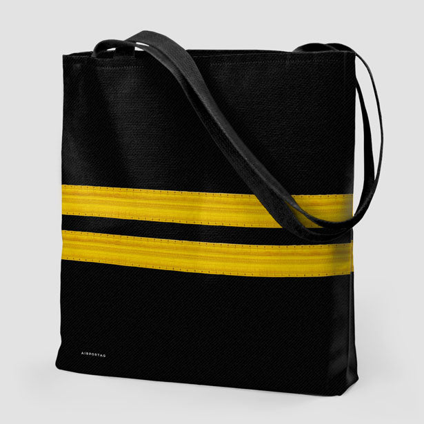 Black Pilot Stripes - Tote Bag - Airportag