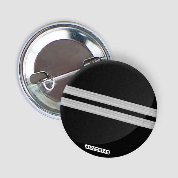 Black Pilot Stripes - Button - Airportag
