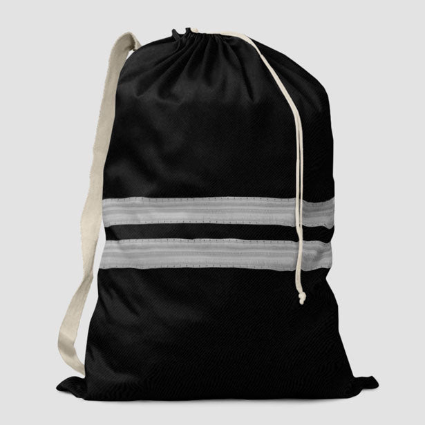 Black Pilot Stripes - Laundry Bag - Airportag