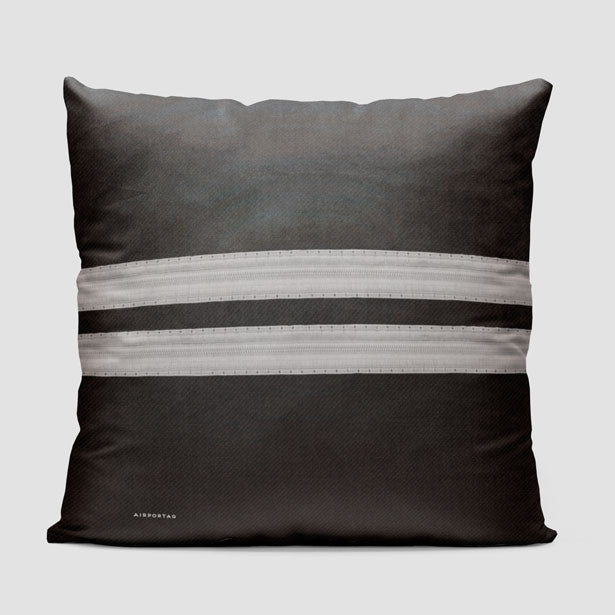 Black Pilot Stripes - Throw Pillow - Airportag